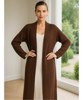 Cardigan Feminino Longo de Tricot Básico Elegante | Kinne